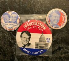 JIMMY CARTER+MONDALE 76 PRESIDENT INAUGURATION POLITICAL PINBACK/BUTTON LOT NEW picture