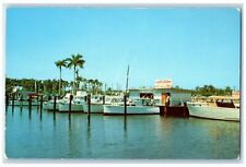 c1950 Boynton Beach Yacht Basin Harbor Dock Boats Boynton Beach Florida Postcard picture