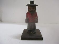 Vintage Carved Wood Person .. Man with Hat .. Anri? picture
