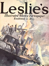 1915 The Leslie's Weekly Newspaper WWI Militaria Ads Destroyer's Death Throe Vtg picture