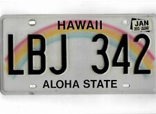 HAWAII passenger 2013 license plate 