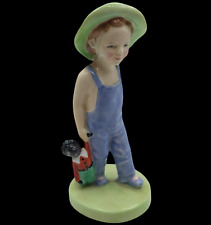 Royal Doulton HN2040 Boy in Blue Overalls with Toy Doll 1945 Rare Child Classic picture