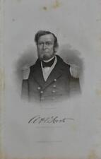 Antique United States Civil War Admiral Andrew Foote Engraving Original 1863 picture