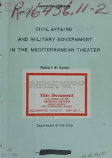 951 pg. Civil Affairs Military Government Mediterranean Theater Italy on Data CD picture