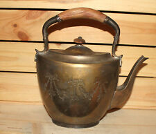 Antique silver plated brass teapot kettle picture