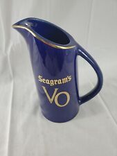 Seagram's VO Imported Cobalt Blue Bar Water Pitcher Jug - EUC -  picture