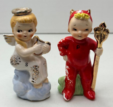 Vintage Artmark Japan Angel and Devil Salt & Pepper Shakers picture