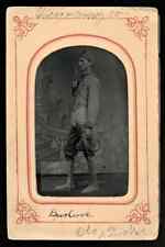 Rare Antique Tintype Photo ID'd Burlesque Clown / Actor - Chicago Comedy Company picture