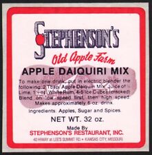 Vintage sticker STEPHENSONS OLD APPLE FARM Daiquiri Mix Kansas City MO n-mint picture