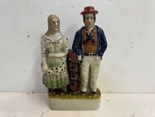 Vintage Possibly Antique Manner of Staffordshire Farmer Couple Figure picture