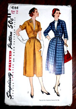 Vintage 1950's Simplicity Women's Dress Pattern Size 14 Sewing Clothing picture