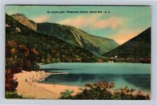 White Mountains NH-New Hampshire Echo Lake Franconia Notch Linen c1948 Postcard picture