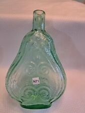Reproduction pretty mint green scroll flask 7 1/2 