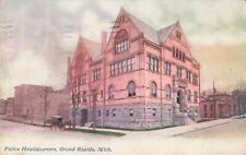 Police Headquarters Grand Rapids Michigan MI 1906 Postcard picture