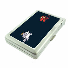 Devil Angel Unicorn Em1 Cigarette Case with Built in Lighter Metal Wallet  picture