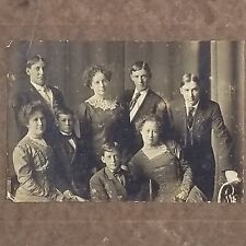 Antique Large Cabinet Card Photograph Family Grondal Lindsborg Kaus Circa 1909 picture