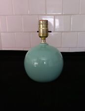 Vintage Working Ceramic Desk Lamp Round Ball Robins Egg Blue Green UL Approved picture
