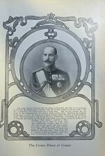 1906 Vintage Magazine Illustration Crown Prince Constantine of Greece picture