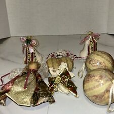 Vtg. Grannycore LOT OF 1990s CERAMIC & RESIN CHRISTMAS ORNAMENTS picture