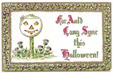 For Auld Lang Syne this Halloween Embossed Antique Postcard picture