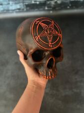Satan skull Baphomet sigil Anton Lavey Altar Ritual Occultism Witchcraft tools picture