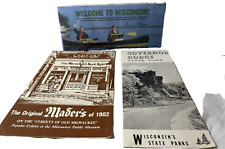 Wisconsin Vtg Travel Brochures Map Lot Mader's Governor Dodge State Park 1968 picture