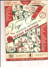 Vogart 900 Hot Iron Transfer Patterns for Textile Painting, Vintage J.N.J. 1-59 picture