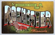 Postcard Greetings Rochester Minnesota MN Large Letter picture