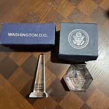 3D Laser Etched Paperweight Monuments Washington DC & Monument Crystal Glass picture