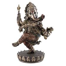 Dancing Ganesh On Lotus Pedestal Statue Lord Of Success Sculpture In Cold Cast B picture