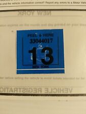 Genuine New York State Registration Sticker 2013 Expired  picture