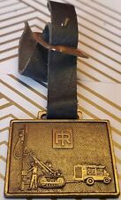 Ingersoll Rand Brass Luggage Briefcase Tag Vintage RARE Beautiful  picture