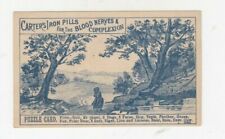 Victorian Trade Card Carters Iron Pills Blood Nerves Puzzle Card  advertisement picture