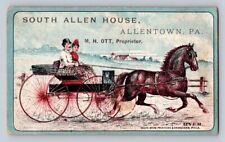 South Allen House Stabling Carriage Horse Man Woman  Allentown PA PV49 picture