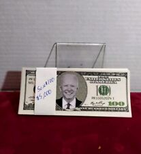 $5,000 JOE BIDEN Presidential Novelty Prop Replica $100 Dollar Bills picture