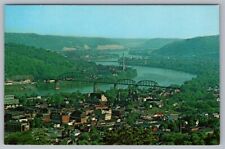 Postcard Martins Ferry Ohio Aerial View picture