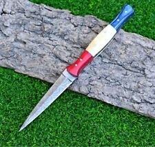 Most Popular dagger Knife Damascus fixed blade boot knife Ideal DOUBLE-EDGE picture