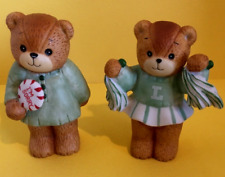 Vintage Enesco Lucy Rigg 1983/1985 Cheer Leader-Lolly Pop Bear Figurines picture