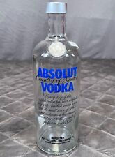Empty 1 Litre Clear Glass Absolut Vodka Sweden Liquor Bottle with Screw Cap picture