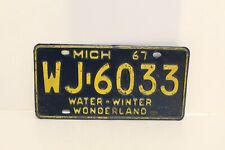 vintage 1967 michigan license plate picture