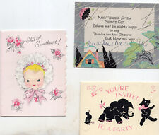 LOT of Three Vintage Baby Cards picture