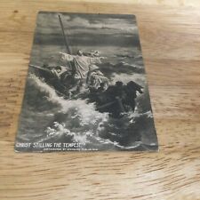 Religious Post Card 1912 Christ Stilling the Tempest 1908??? picture
