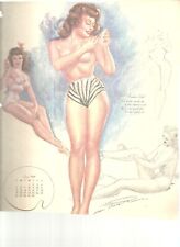 3 Diff 1948-49 Esquire Pin-Up Calendar Pages picture