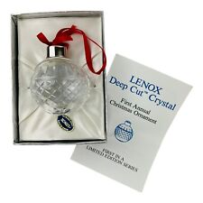 Lenox 1984 Annual Christmas Ornament Deep Cut Crystal with Box 1st in the Series picture