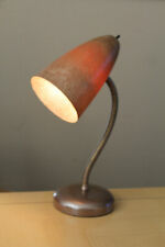 FAB MCM ATOMIC GOOSENECK ARTICULATING LAMP 1950S RARE BROWN FIBERGLASS SHADE picture