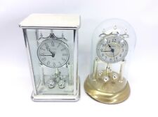 Timex Westminster Dome Clock Danbury Quartz Silver Gold Color Clocks Untested  picture