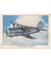 Vtg Wings Cigarettes Card #18 Curtiss SBC4 Bomber Airplane No Letter Series T87 picture