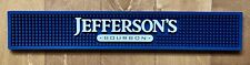 JEFFERSON’S BOURBON *BRAND NEW* BLUE & WHITE RUBBER RAIL RUNNER SPILL BAR MAT picture