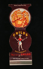 Vintage Contour Matchbook Childs Restaurants Pancakes Girlie Waitress picture