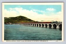 Harrisburg PA-Pennsylvania, Rockville Bridge, Antique, Vintage Souvenir Postcard picture
